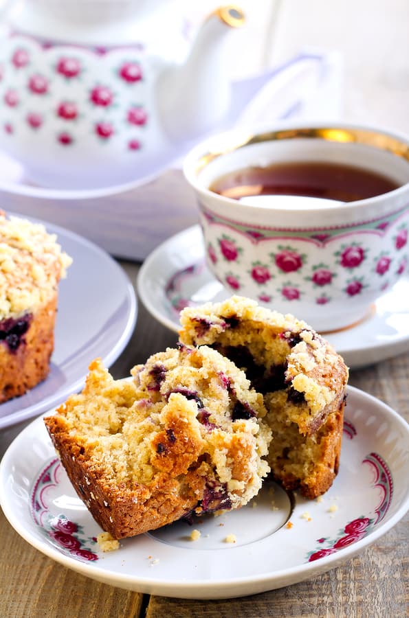 Gluten Free Blueberry Cinnamon Streusel Muffins