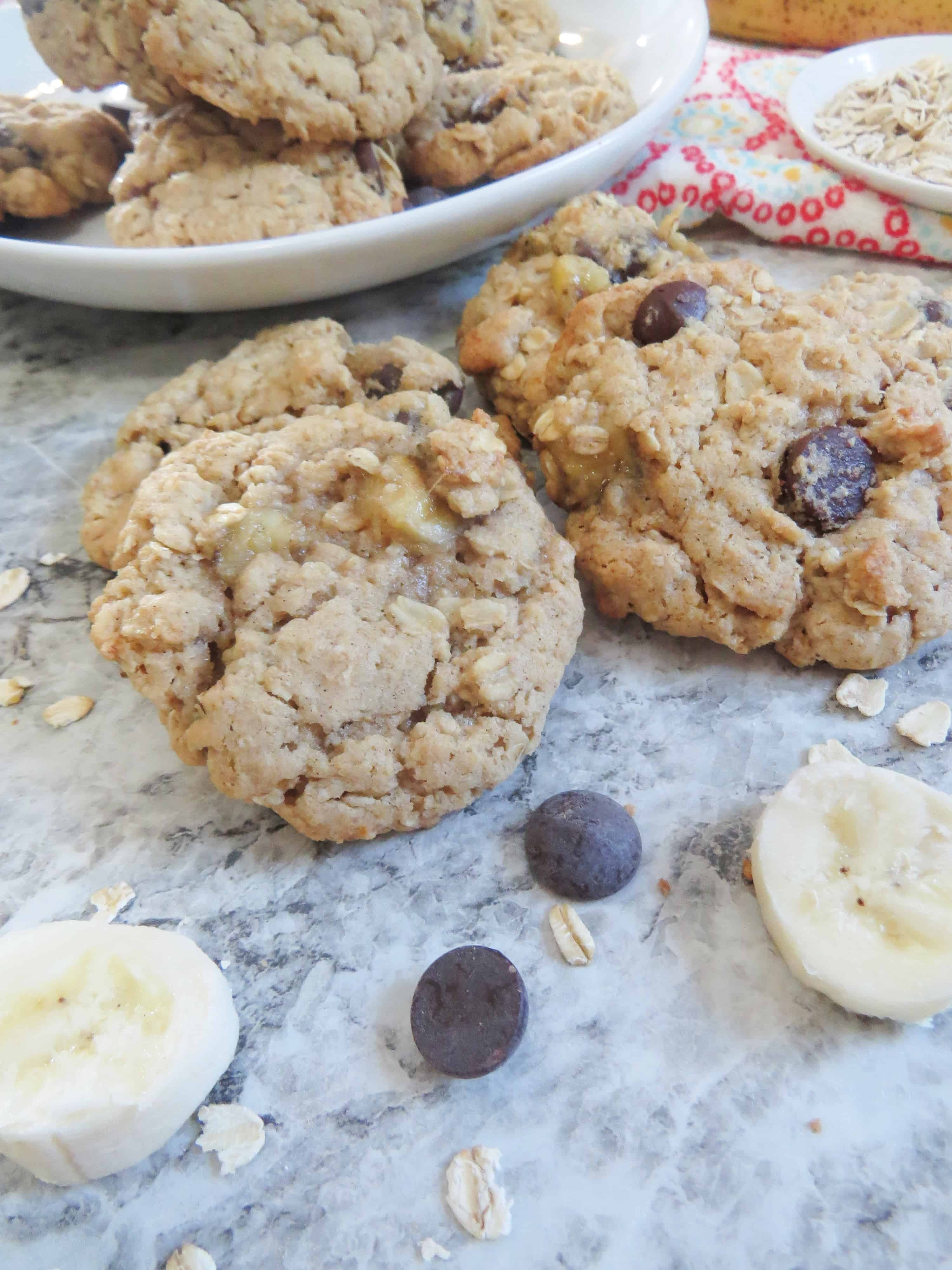 Oatmeal Banana Chocolate Chip Cookies