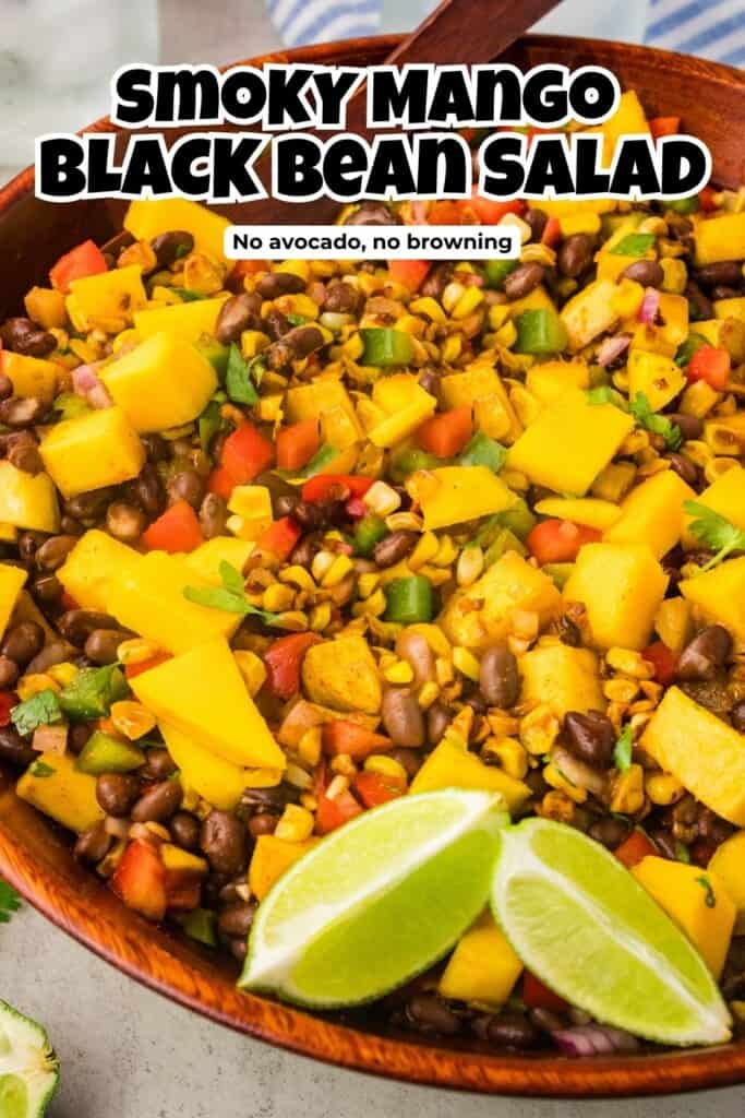smoky black bean salad pin