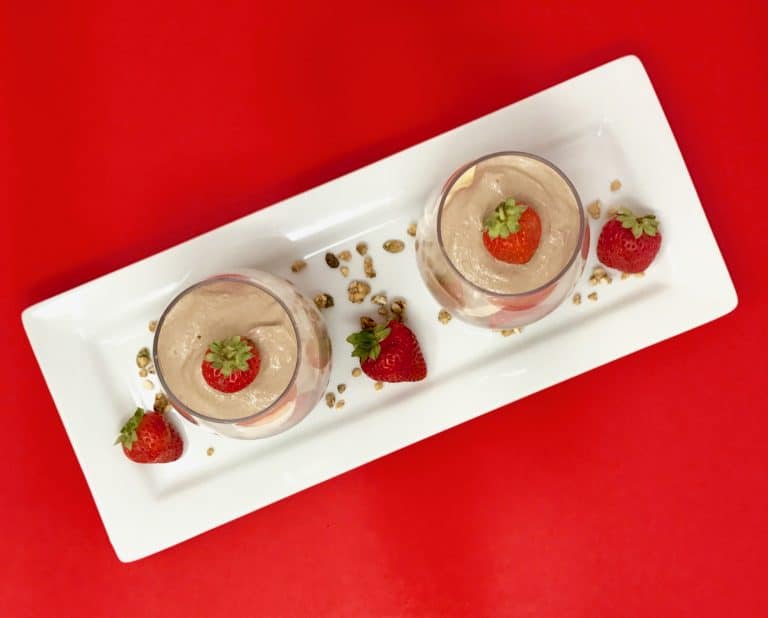 Chocolate Strawberry Banana Superfood Parfait