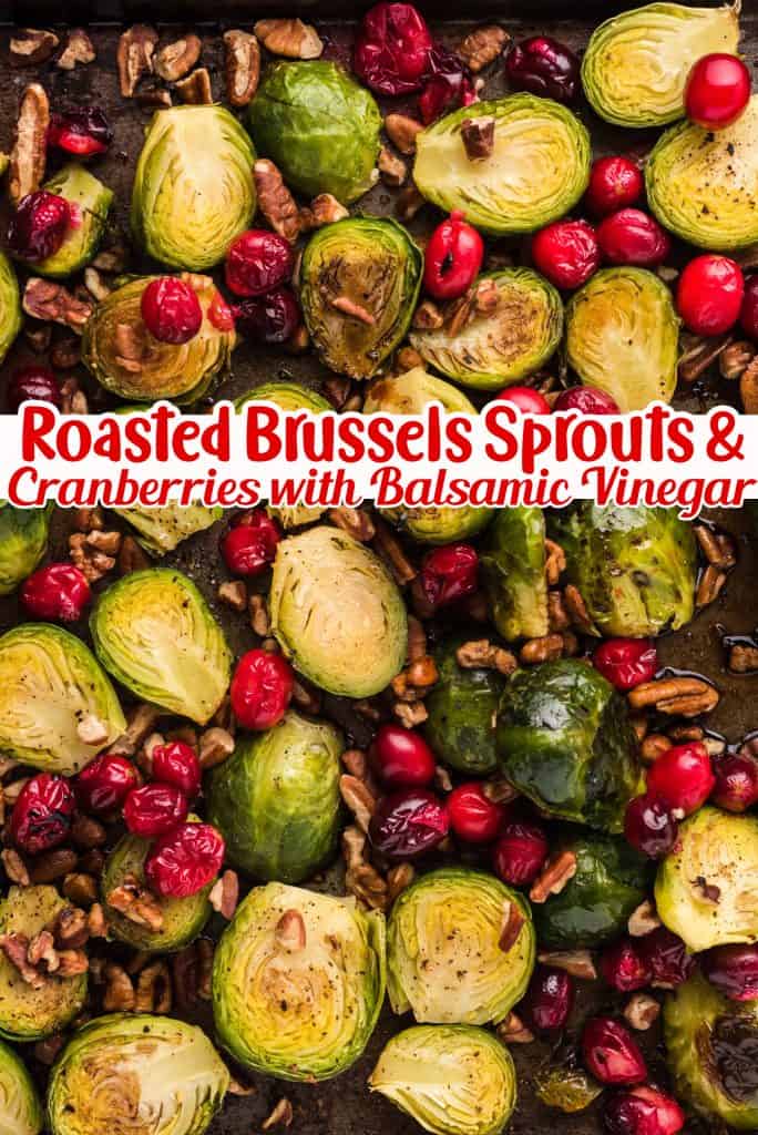 Roasted Brussels sprouts, Cranberries and Pecans Pin