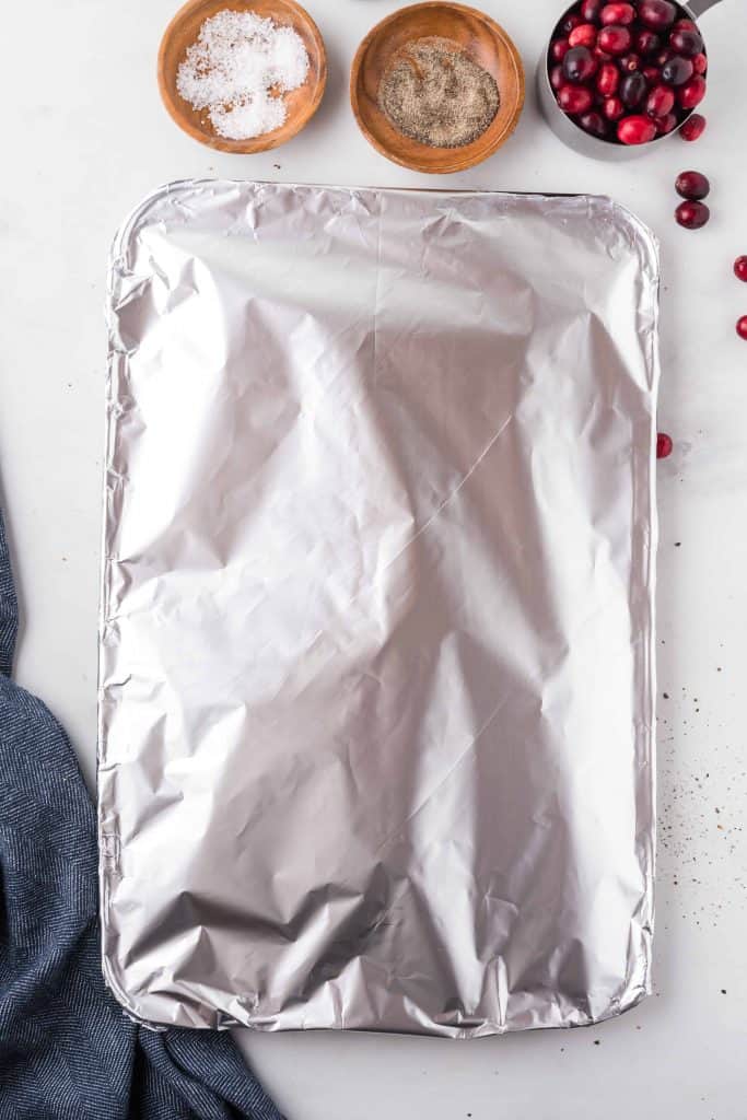 Baking Sheet covered with tin foil.