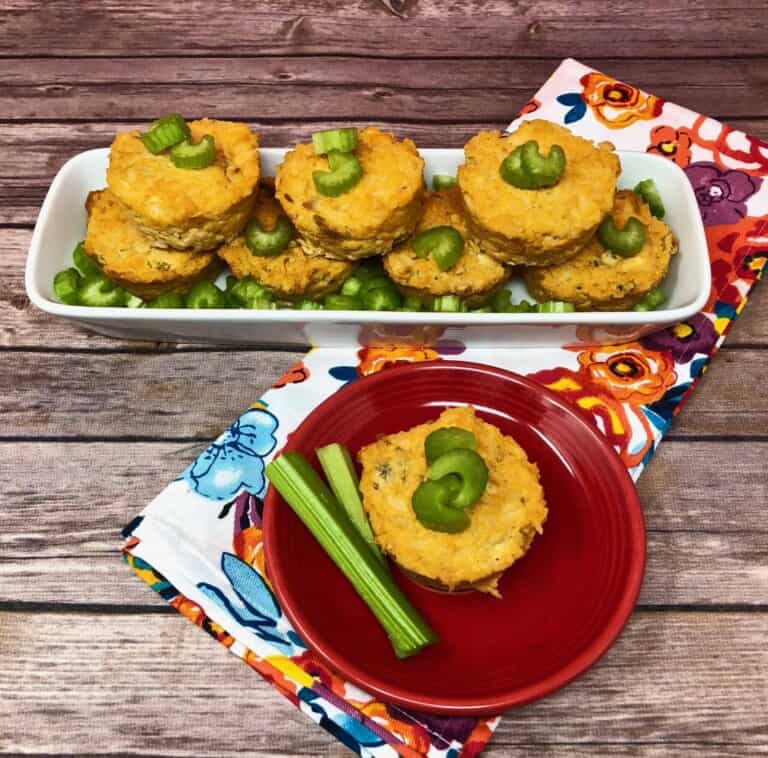 Buffalo Chicken and Rice Bites