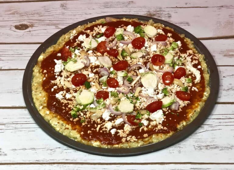 Gluten Free Veggie Pizza with Cauliflower Crust