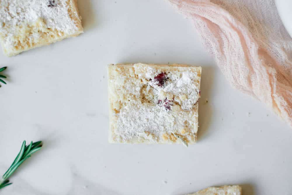 Cranberry and Rosemary Shortbread