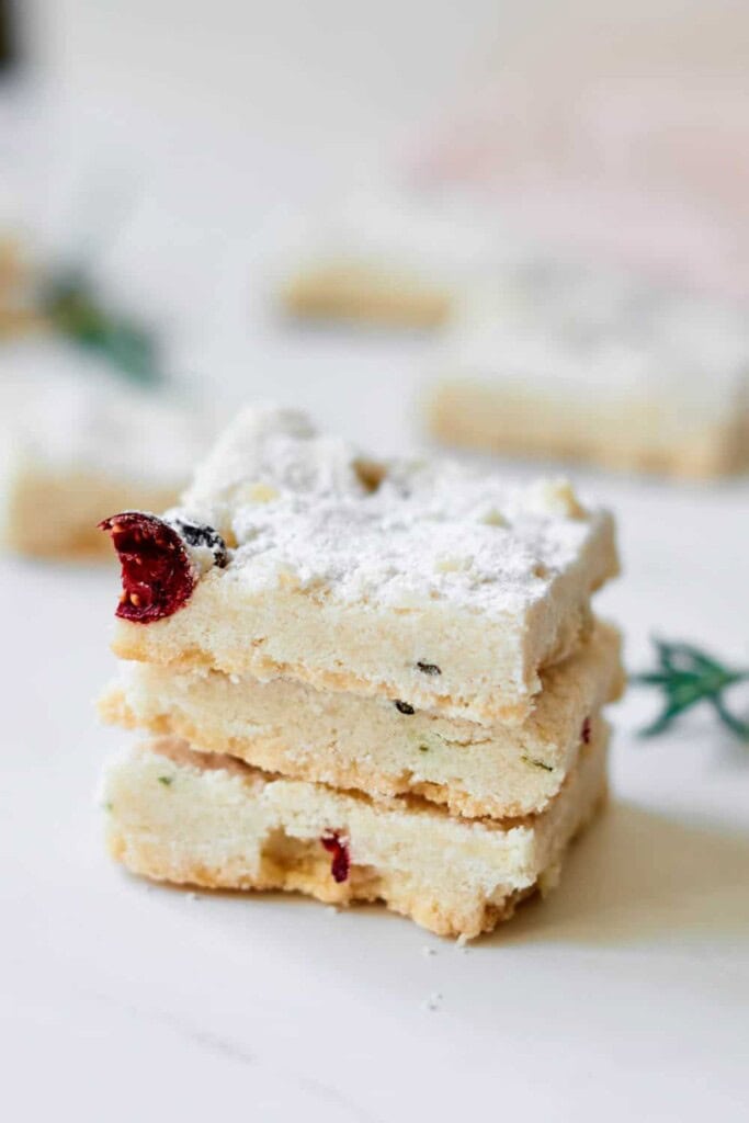 Cranberry and Rosemary Shortbread