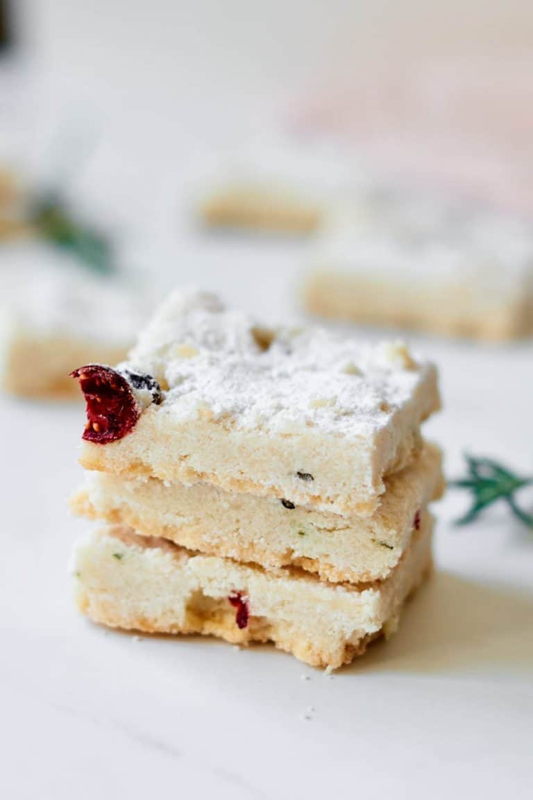 Cranberry and Rosemary Shortbread