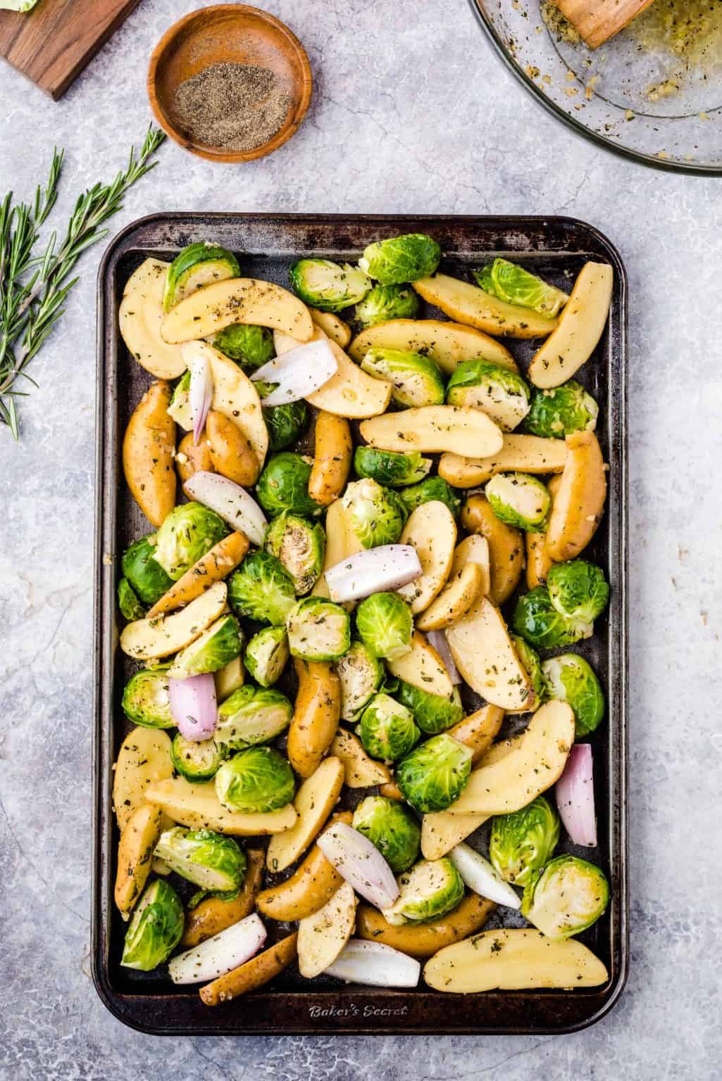Roasted Fingerling Potatoes and Brussels Sprouts Marathons & Motivation