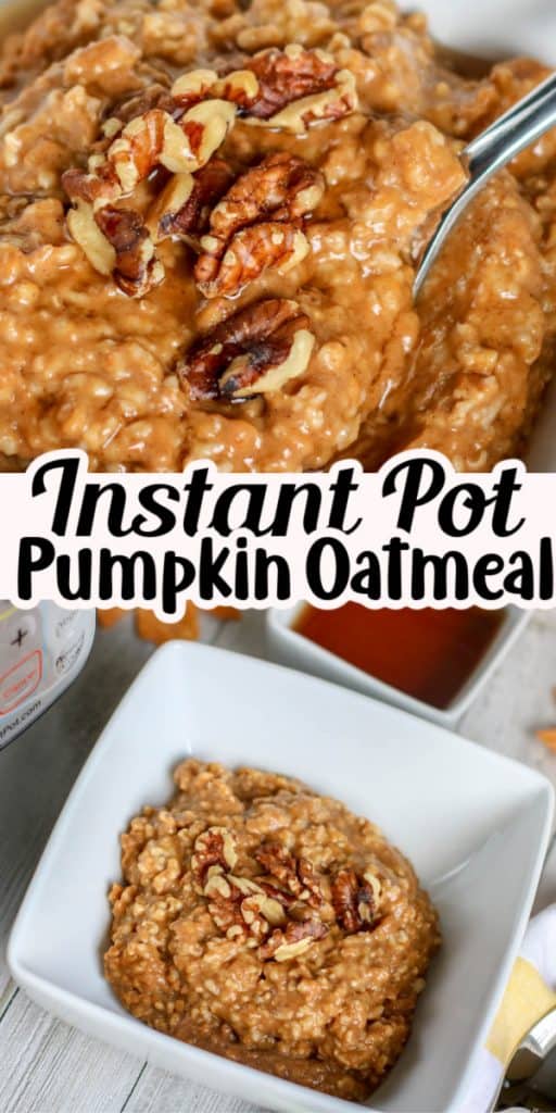 Instant Pot Pumpkin Pumpkin Oatmeal Pin