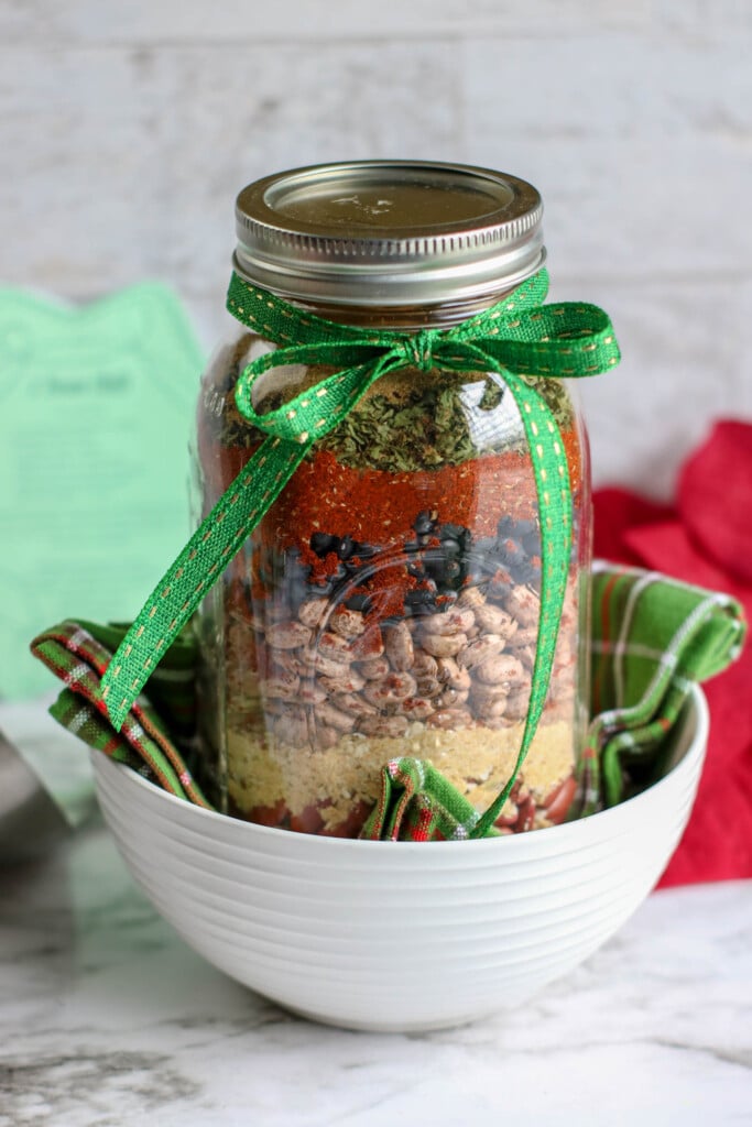 Three Bean Chili gift jar.