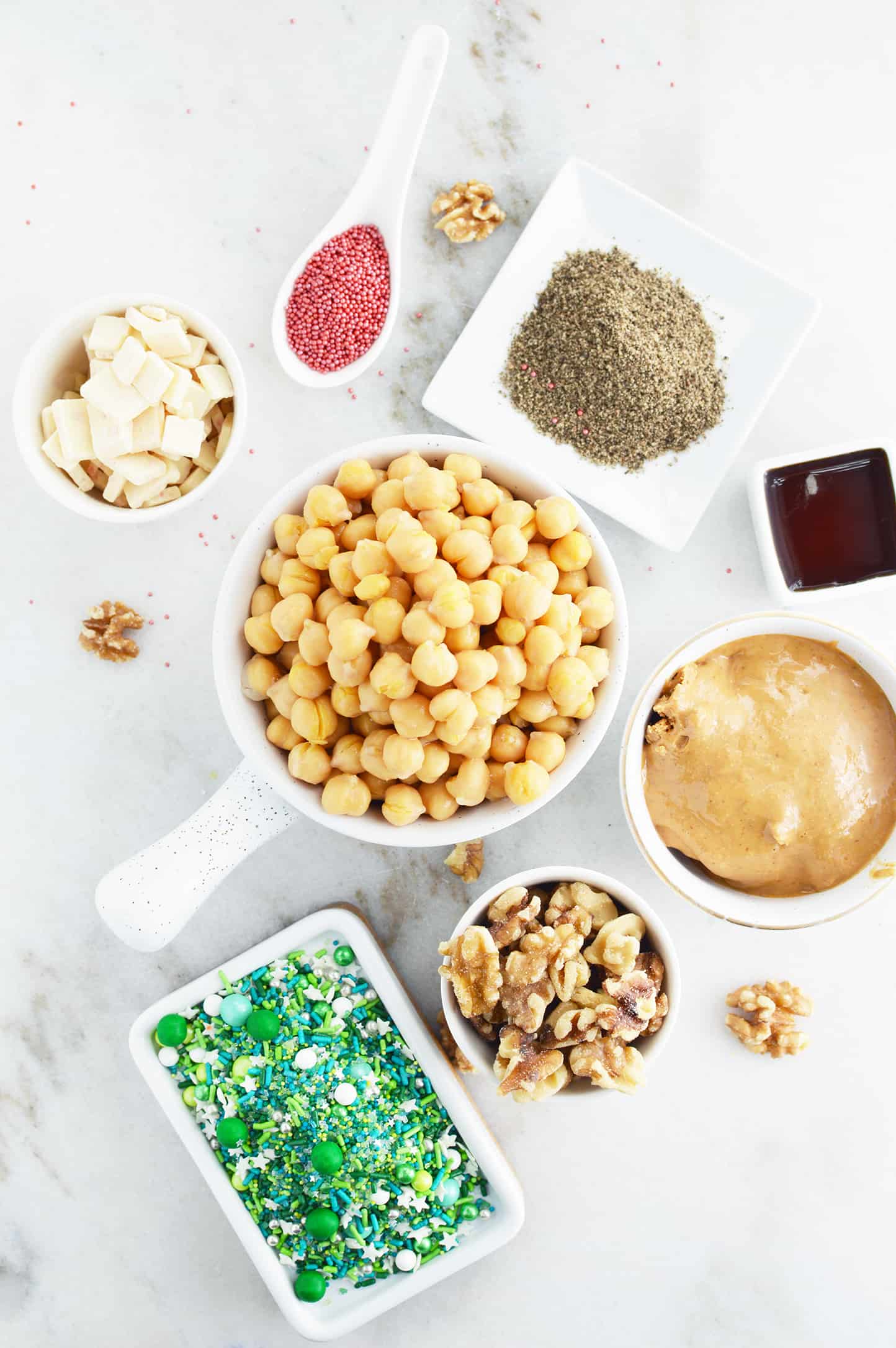 Healthy Edible Cookie Dough ingredients.