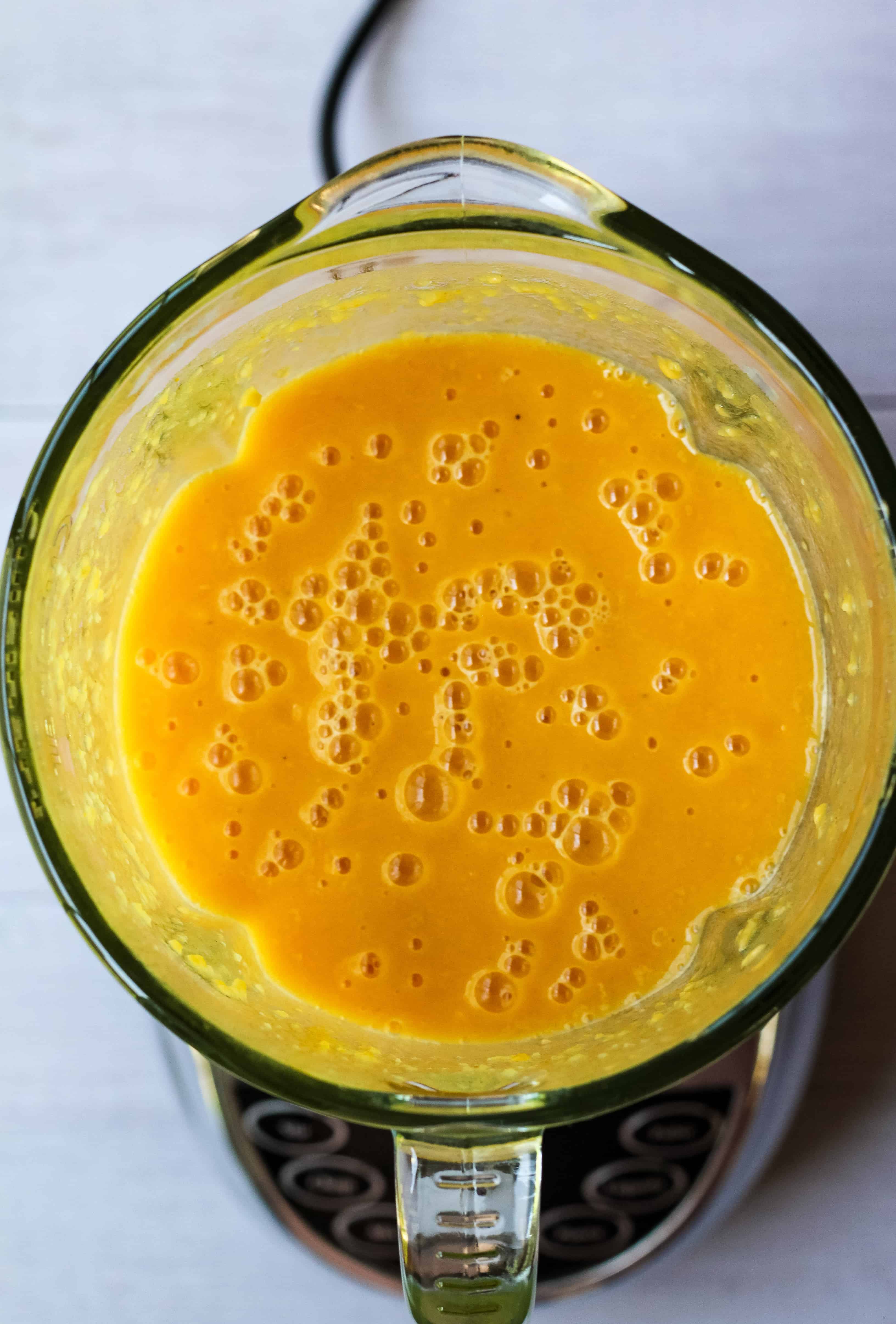 pumpkin smoothie in blender