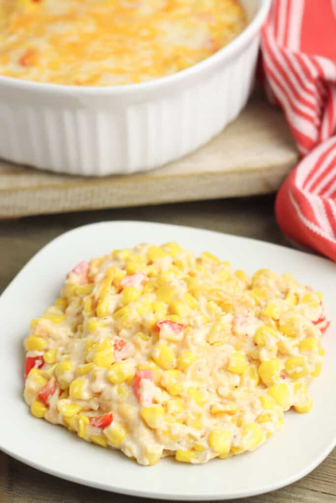 creamy cheesy corn casserole.