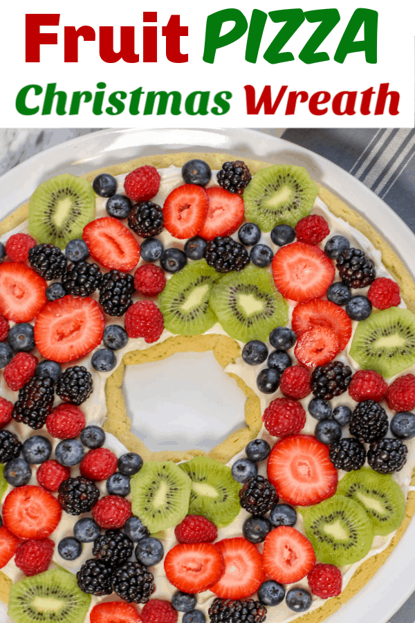 Fruit Pizza Christmas Wreath