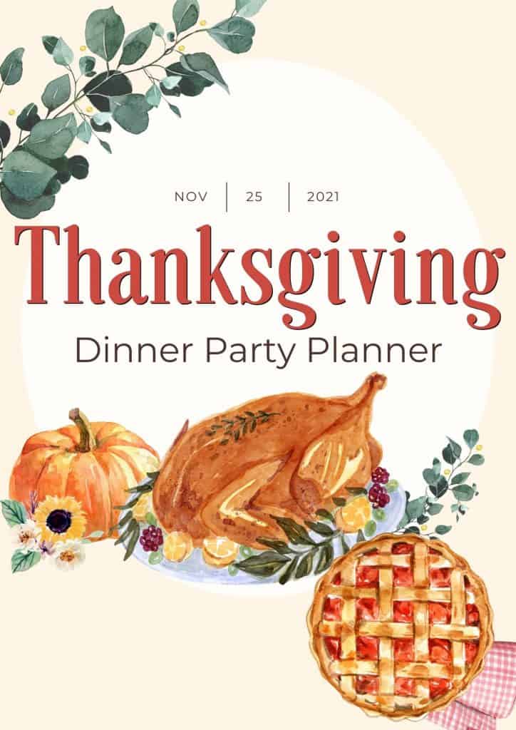 First page of Thanksgiving Planner