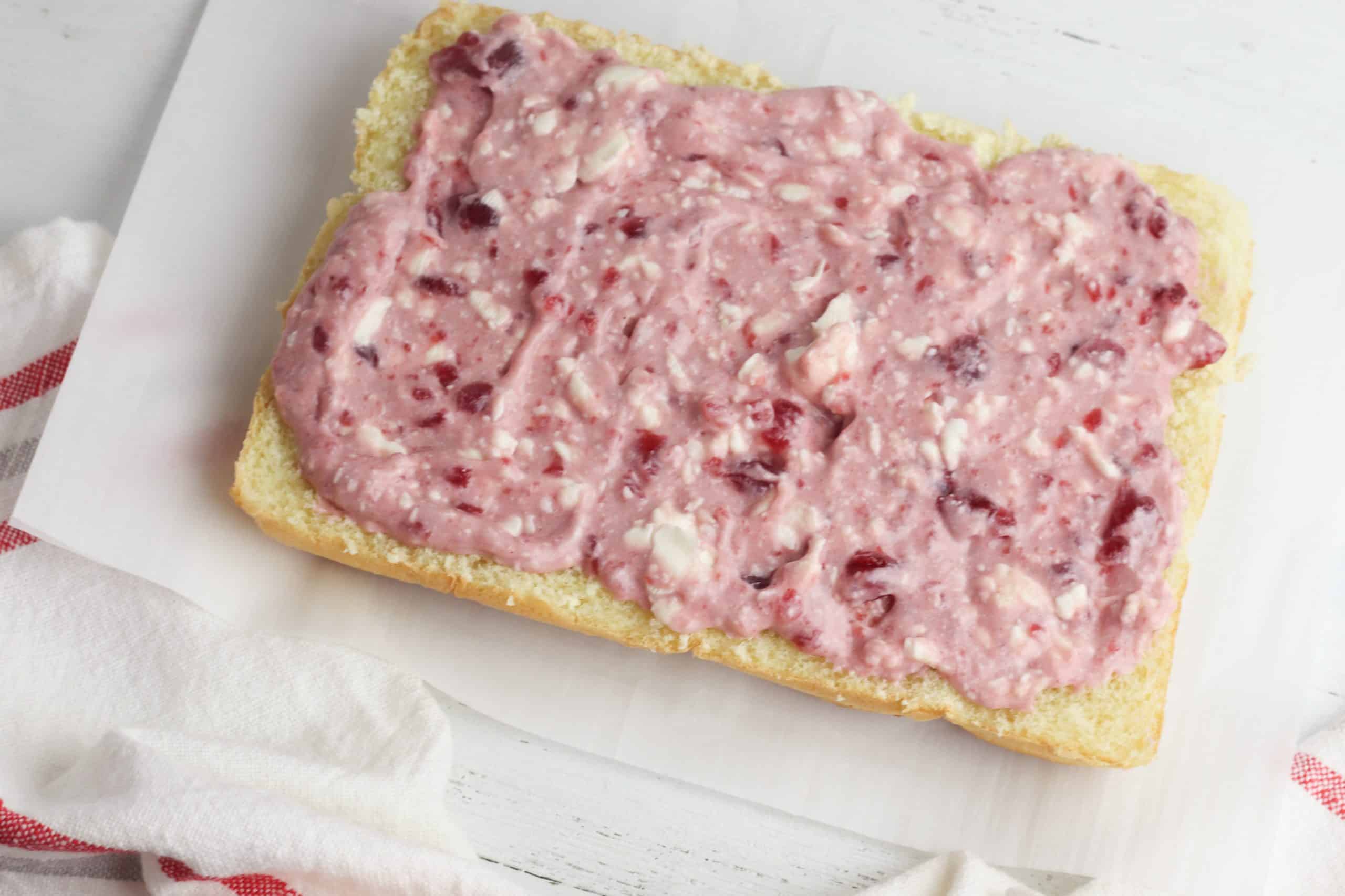 Hawaiian rolls with cranberry cream cheese spread