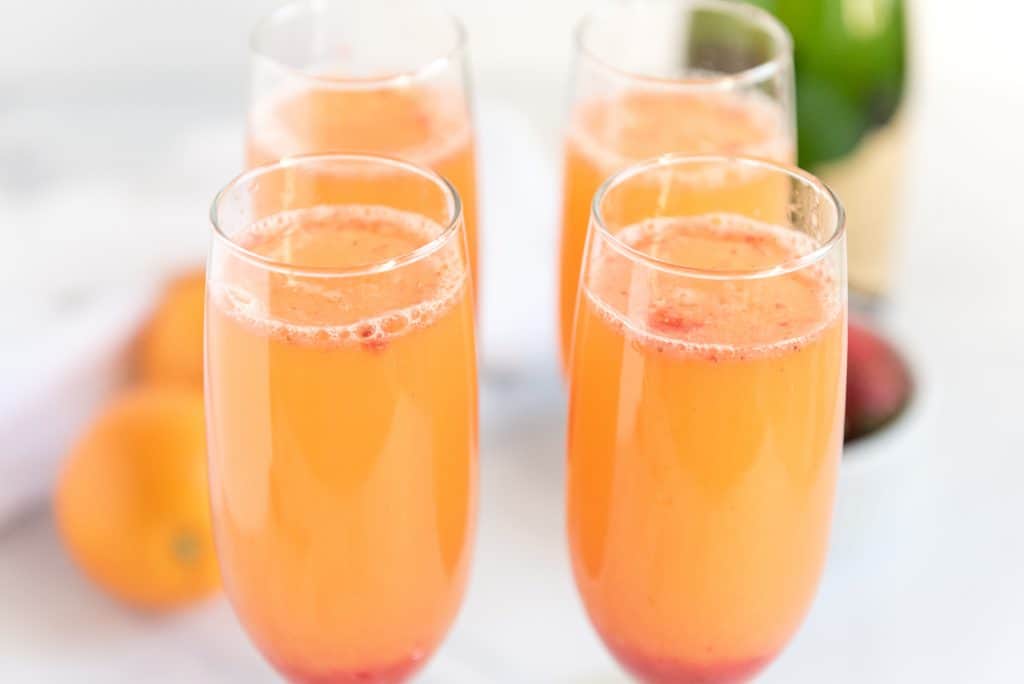 4 Strawberry mimosas