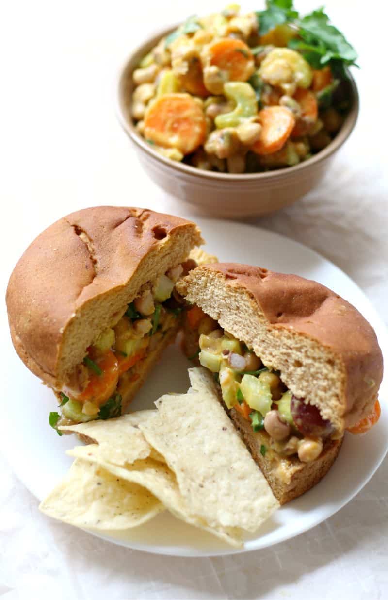 Curried Black Eyed Pea Sandwich