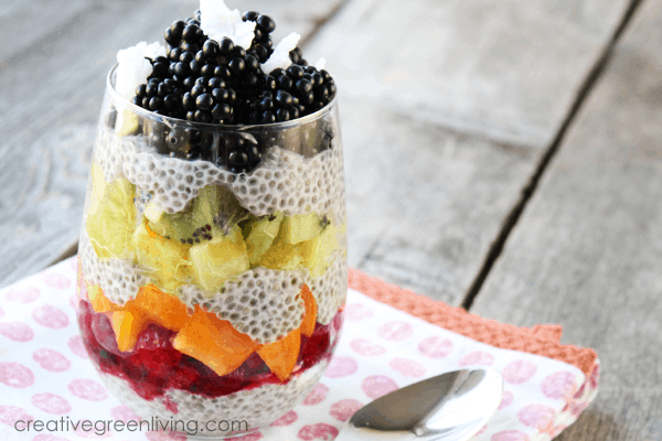 Layered Rainbow Chia Pudding