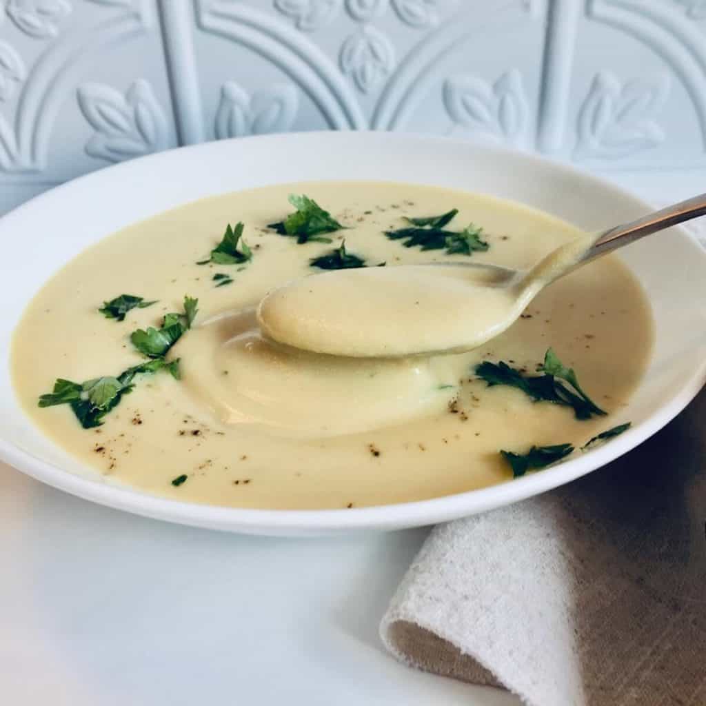 Vegan Cream of Cauliflower Soup