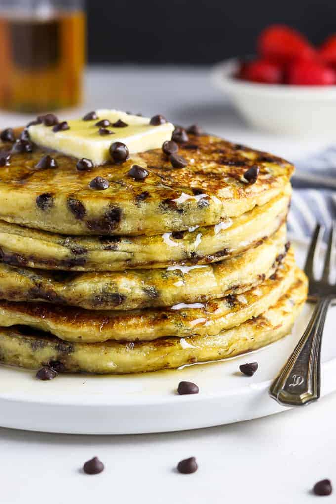 Vegan Chocolate Chip Pancakes