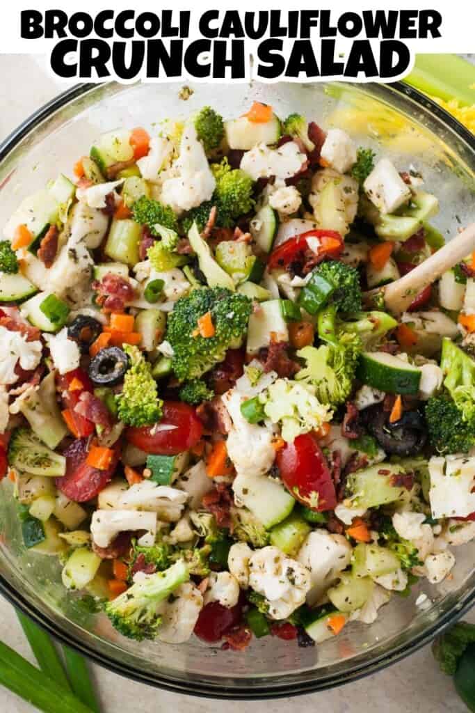 Broccoli Cauliflower Crunch Salad.