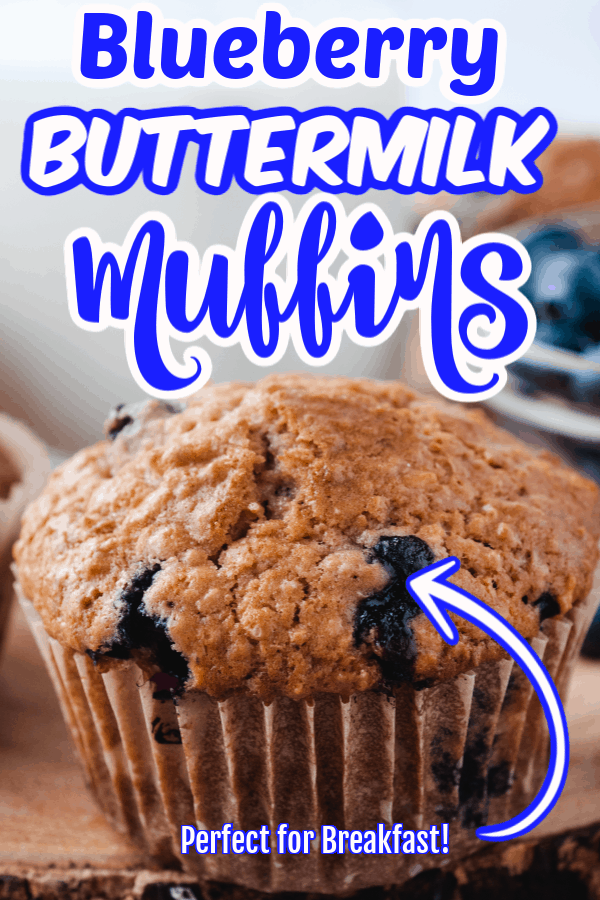 Pin for Blueberry Buttermilk Muffins
