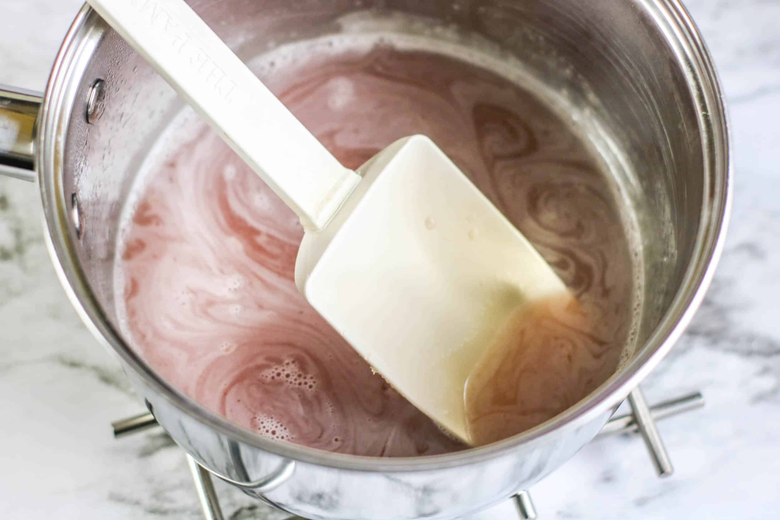 gelatin in a saucepan