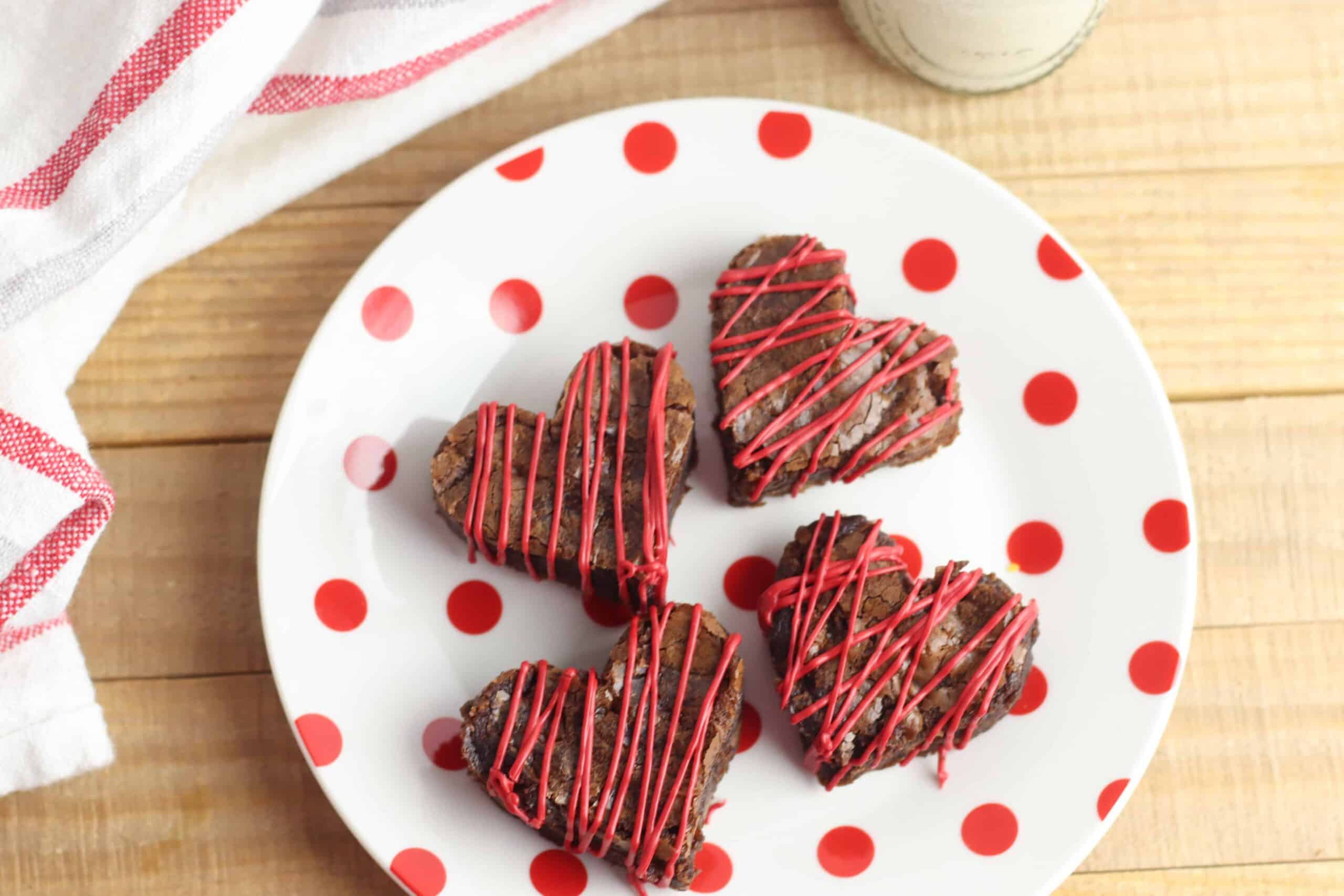 Easy Heart Shaped Brownies