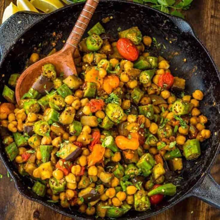 Image for Curried Okra and Eggplant