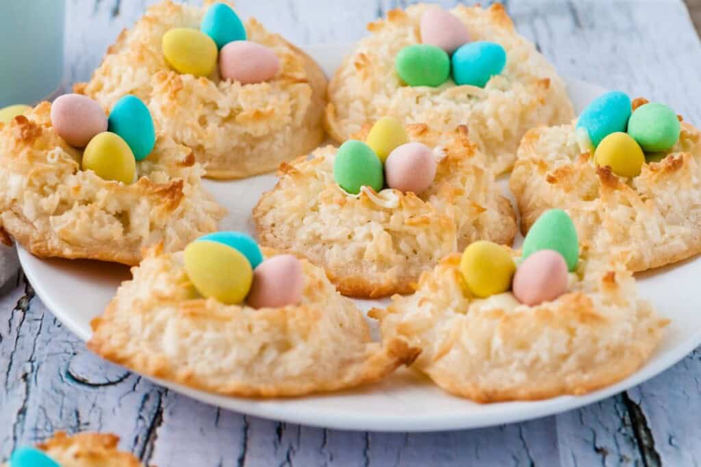 coconut macaroon Easter cookies.