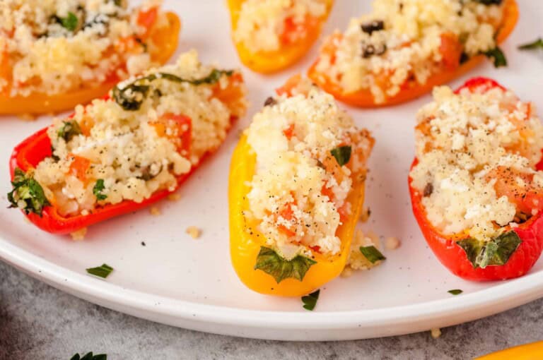 Mediterranean Couscous Stuffed Mini Peppers