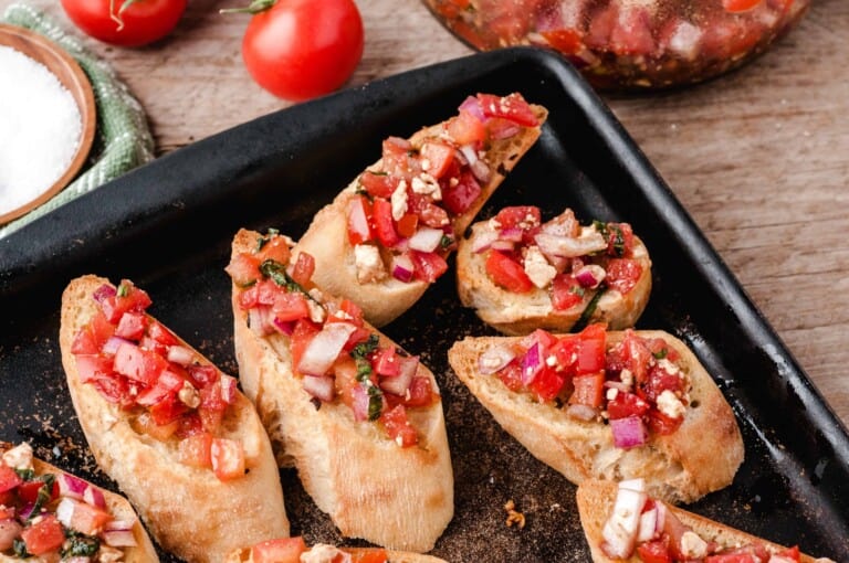 Bruschetta with Feta and Tomato