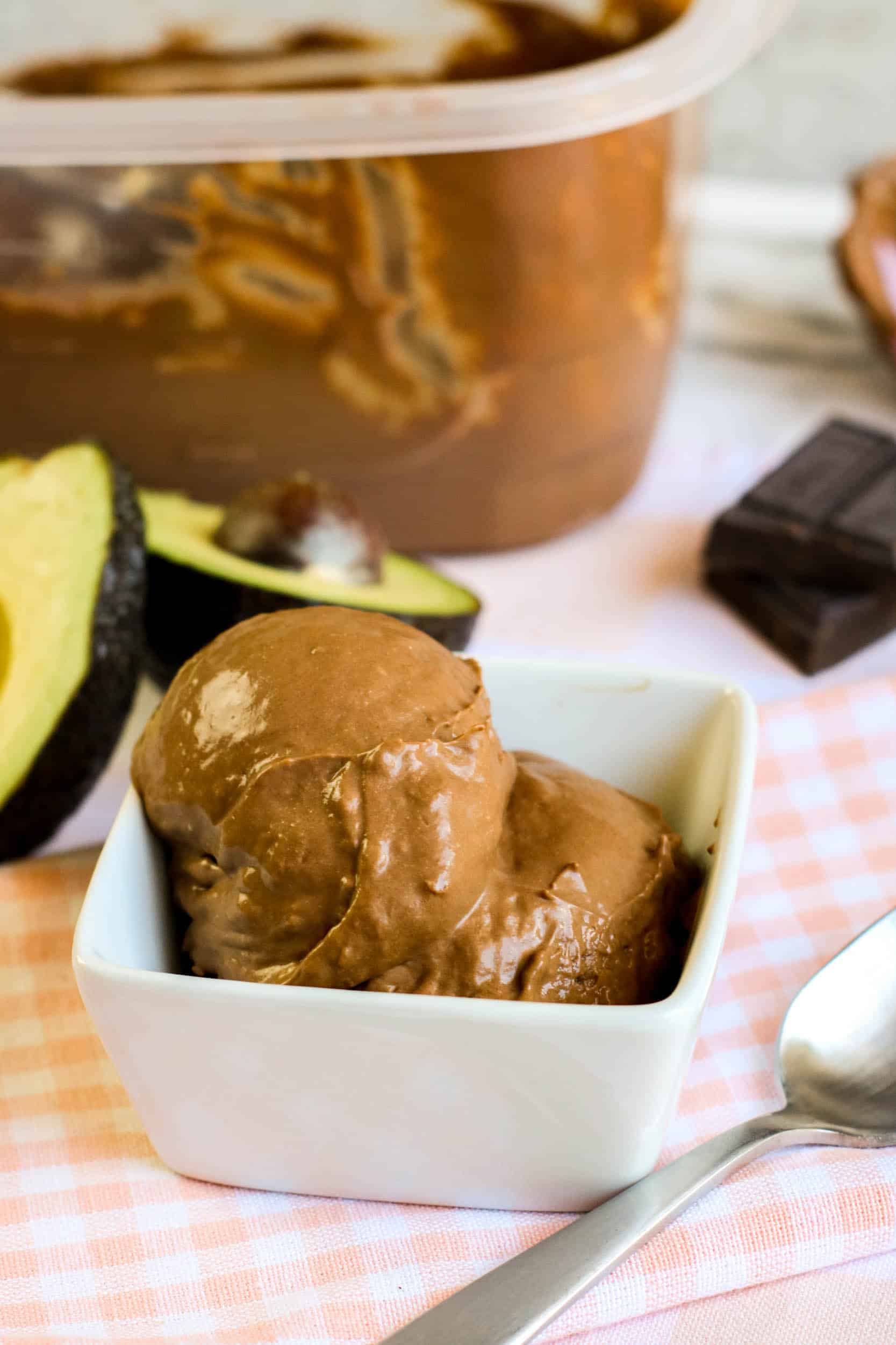 Homemade Chocolate Avocado Ice Cream