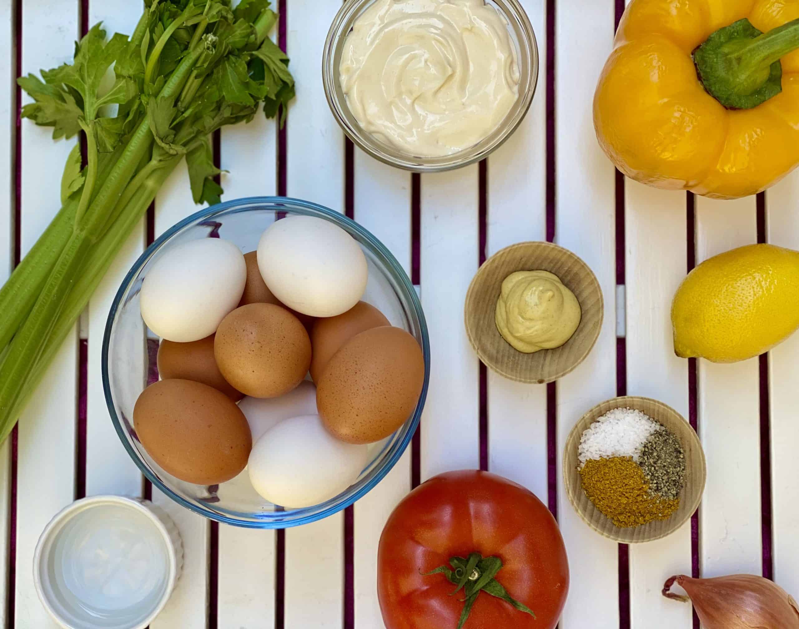 Curried Avocado Egg Salad Ingredients