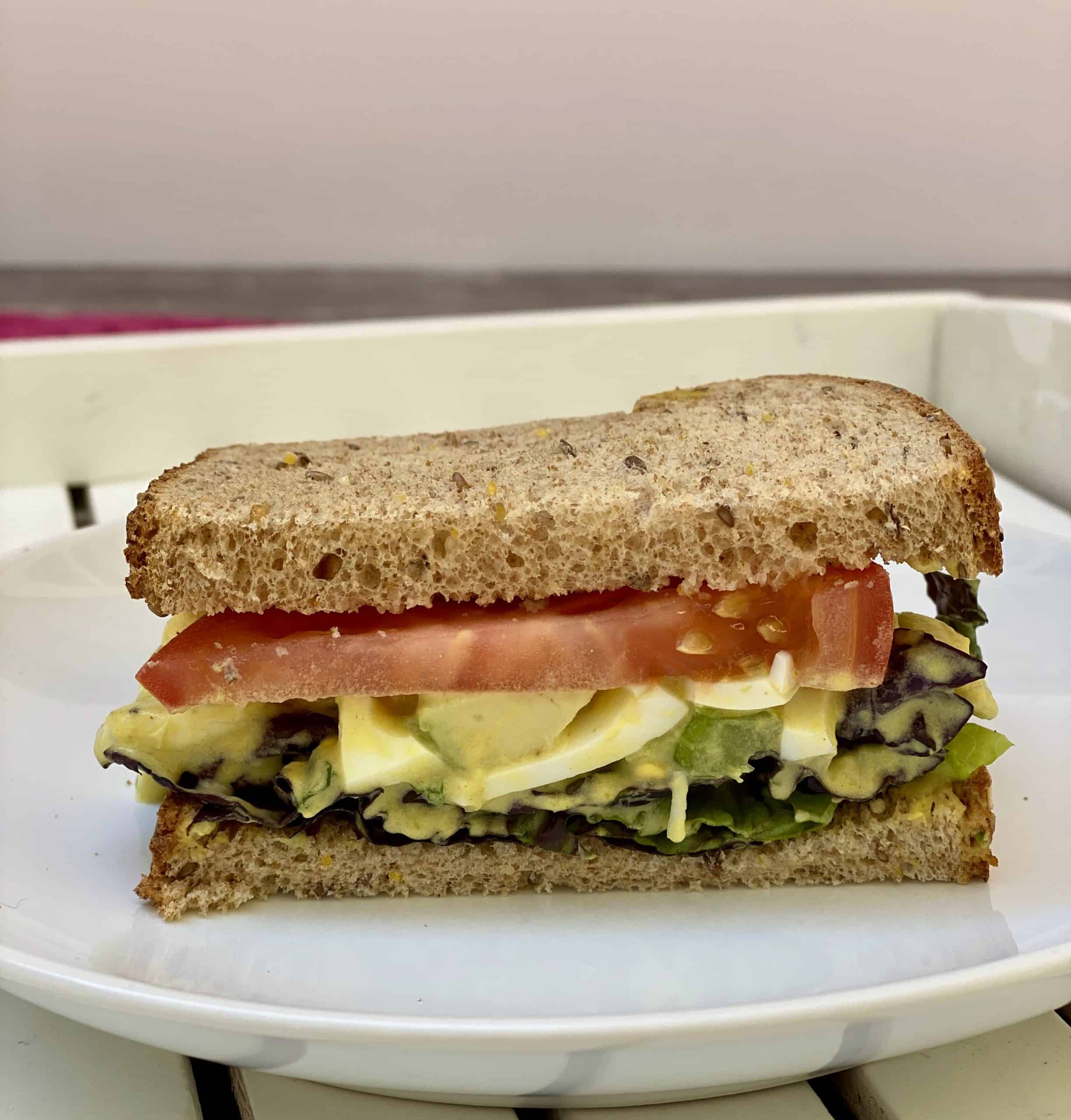 Curried Avocado Egg Salad Sandwich