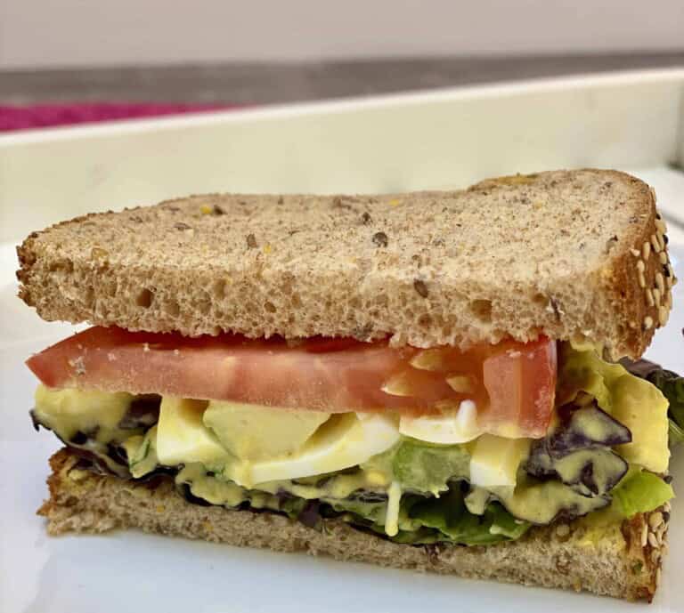 Curried Avocado Egg Salad Sandwich