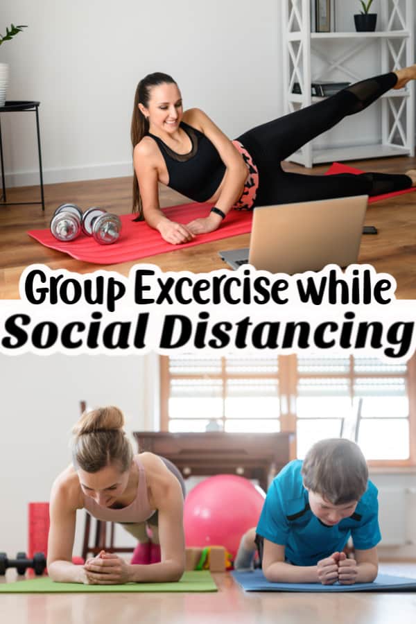 Group Exercise While Social Distancing Pin