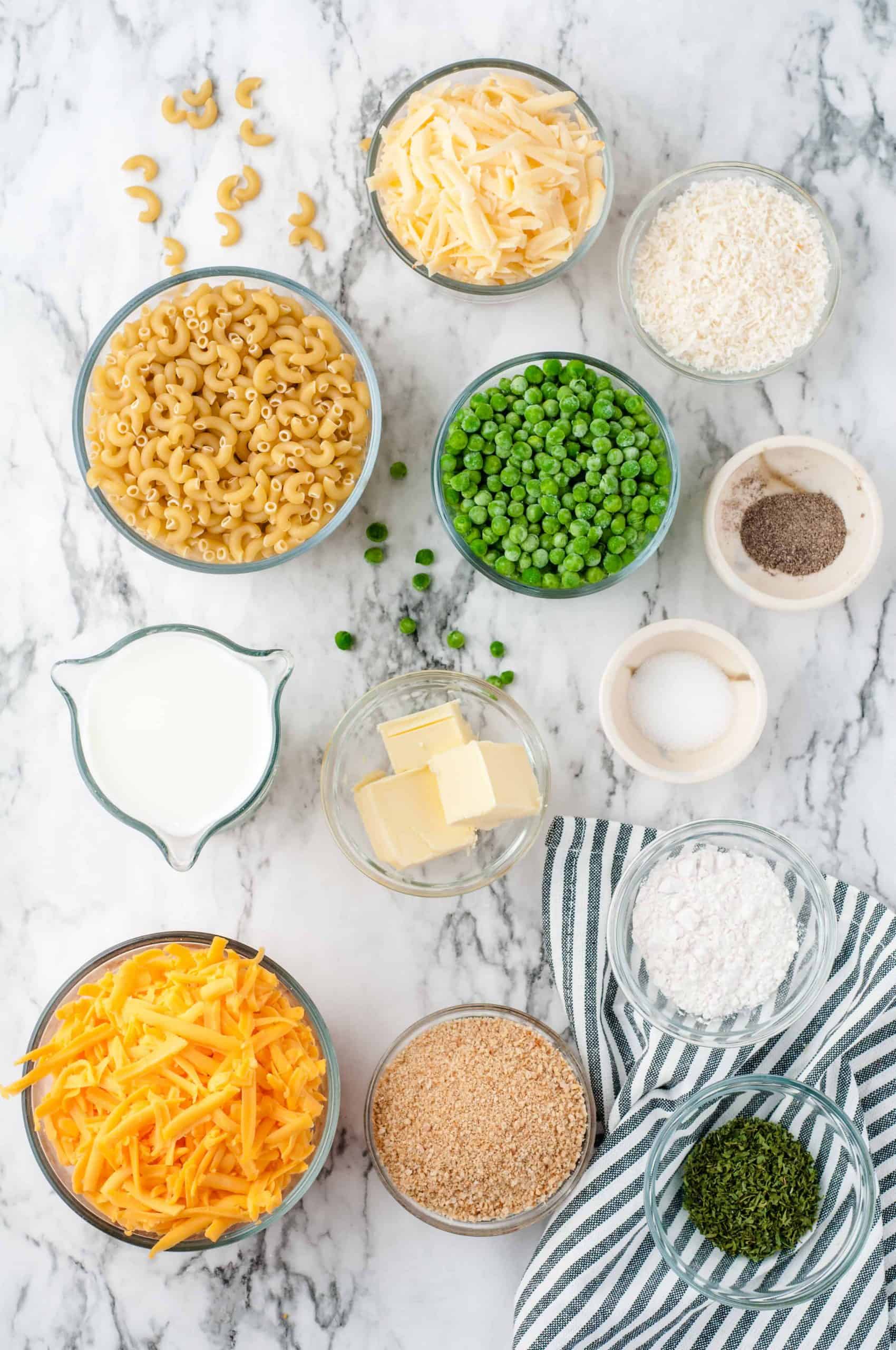 Ingredients used for Mac and Cheese with Gouda recipe.