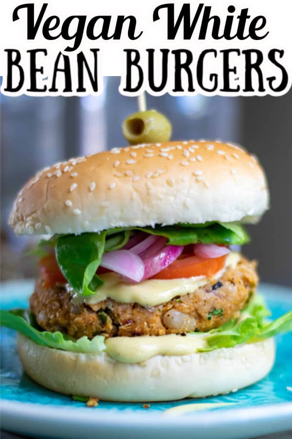 How to make Vegan White Bean Burgers Pin