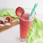 ¾ angle of fresh strawberry margarita.