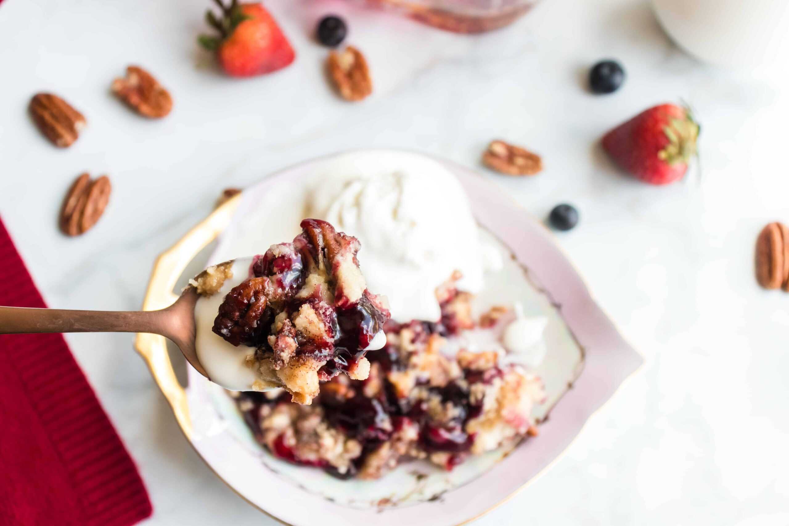 Blueberry Strawberry Dump Cake Marathons & Motivation