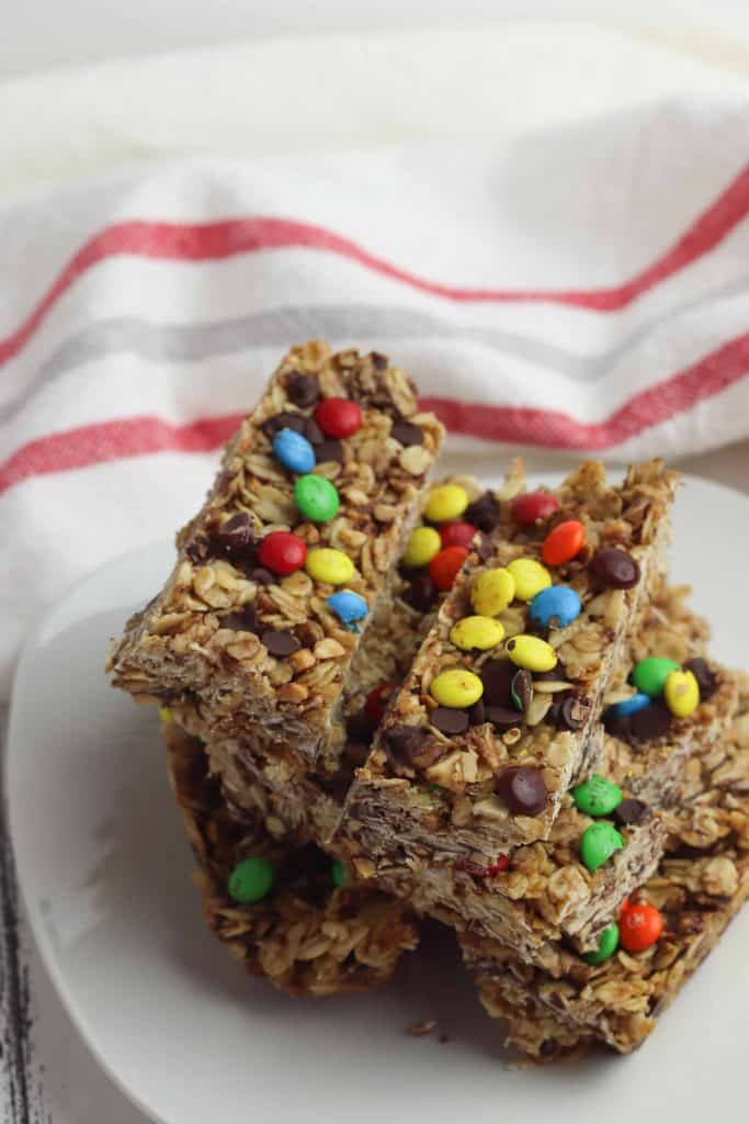Closeup of Chocolate Chip Granola Bars