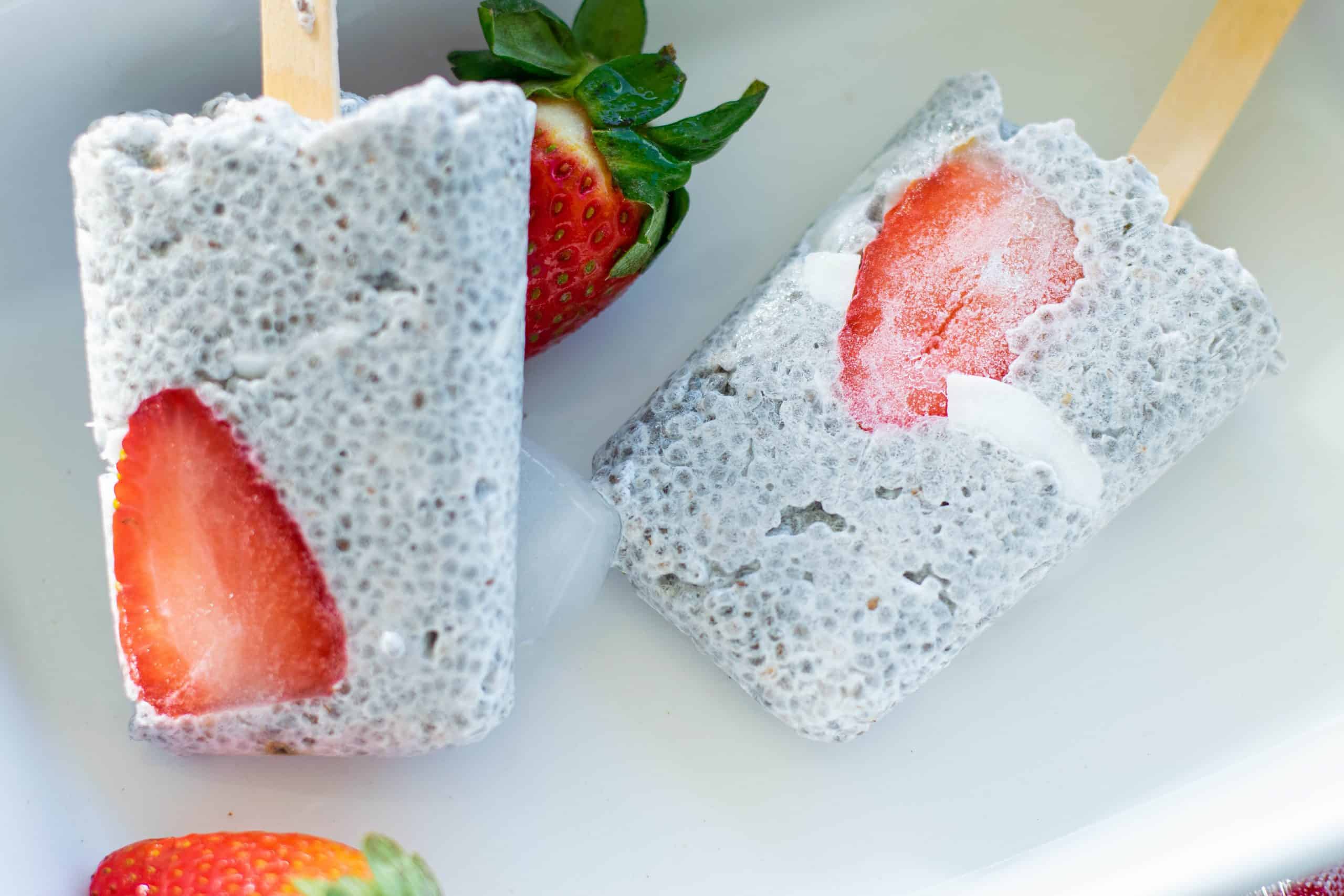 Coconut Cream Chia Pudding Popsicles