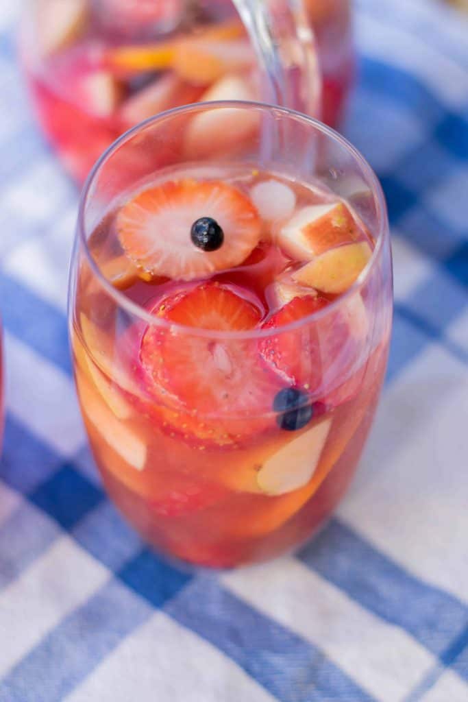 Closeup of Sangria with Vodka