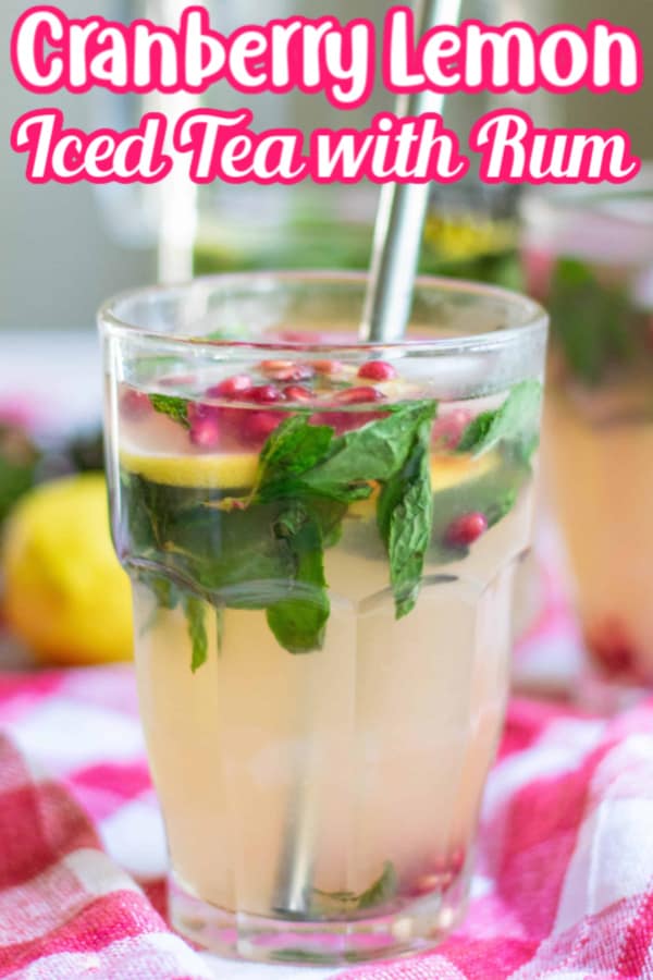 Cranberry Lemon Iced Tea with Rum Pin