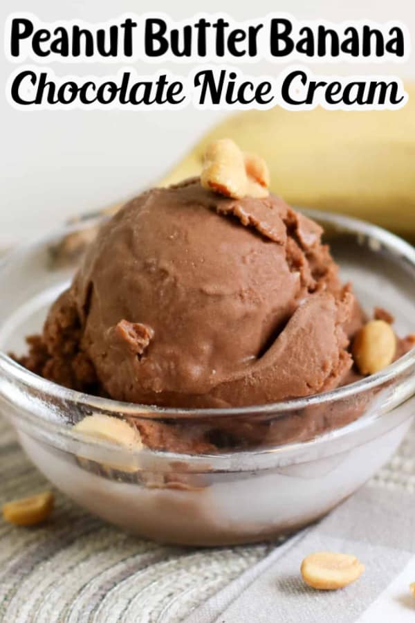 Peanut Butter Banana Chocolate Nice Cream Pin