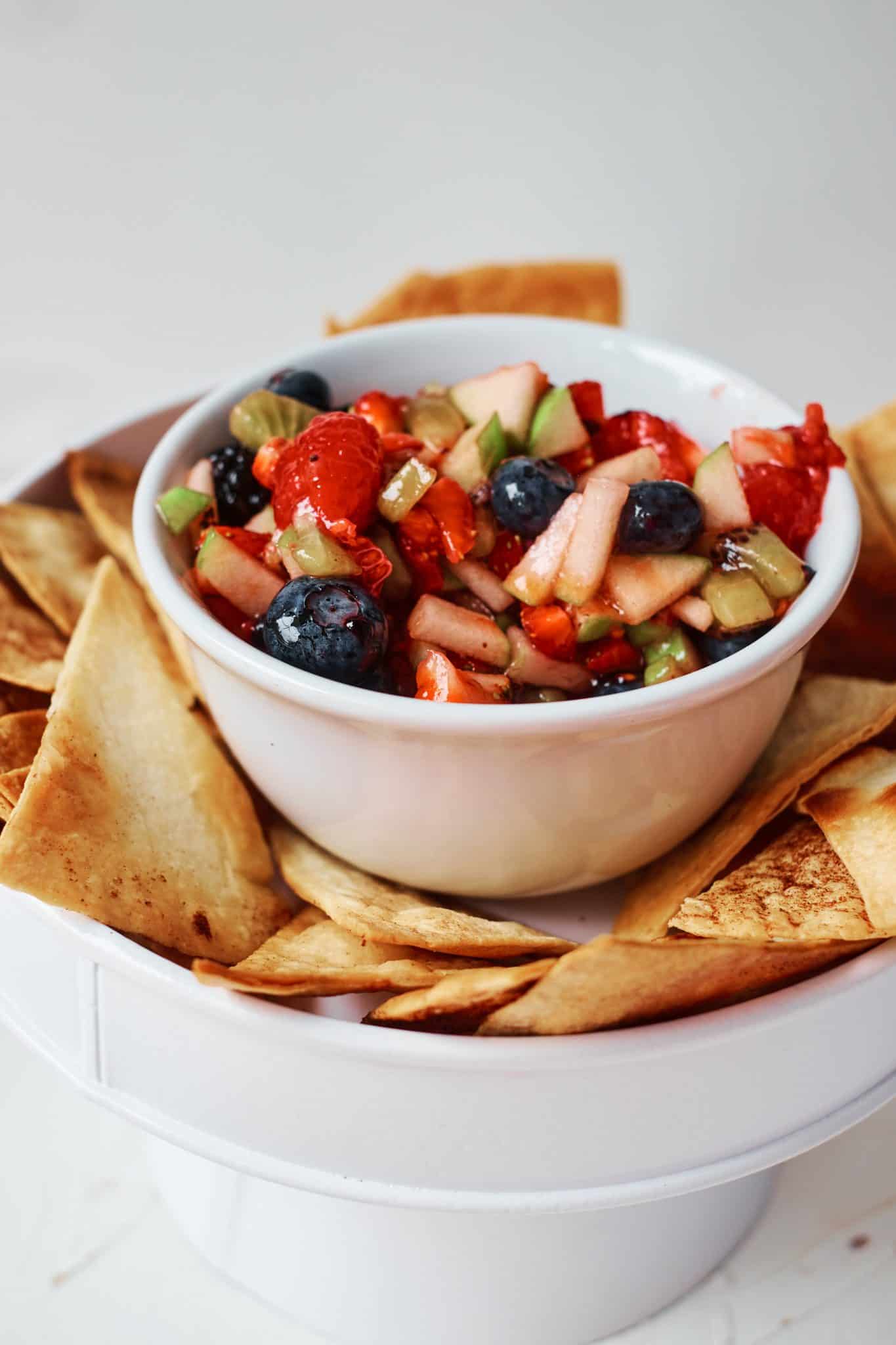Fruit Salsa and Cinnamon Chips Marathons & Motivation