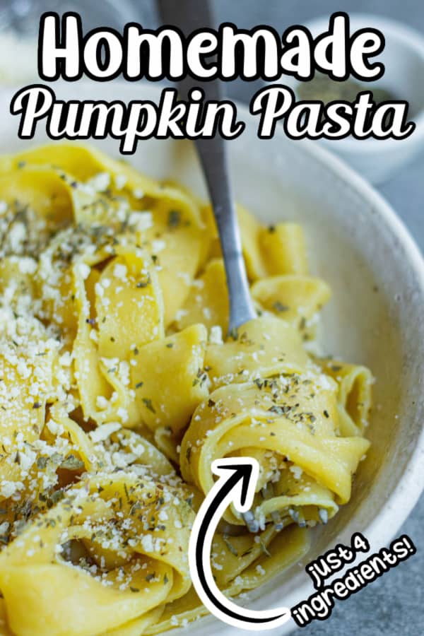 Homemade Pumpkin Pasta Pin with just 4 ingredients!