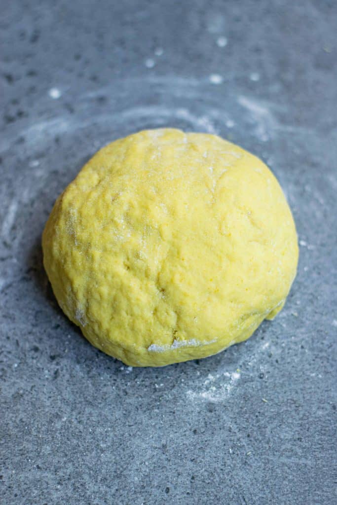 Ball of pasta dough.